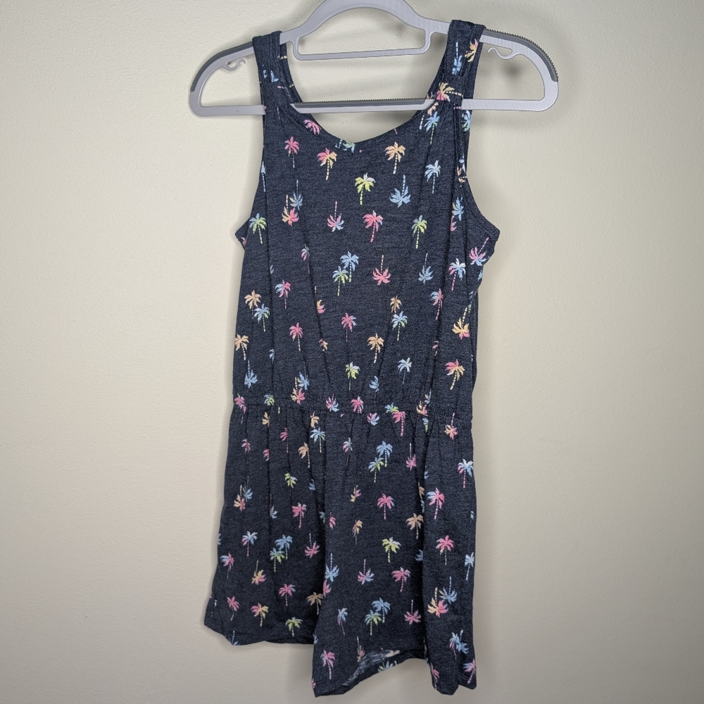 SO Palm Tree Print Sleeveless Dress